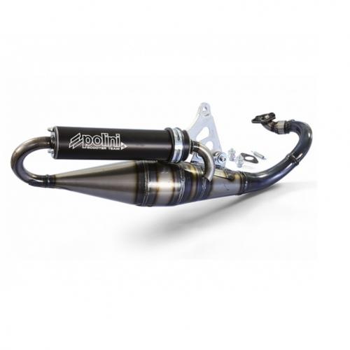 Marmitta racing POLINI Top One acciaio verniciato chiaro silenziatore:  alluminio colore silenziatore: nero TUNING SPORT - potente Solo per  competizioni - e circuiti chiusi !