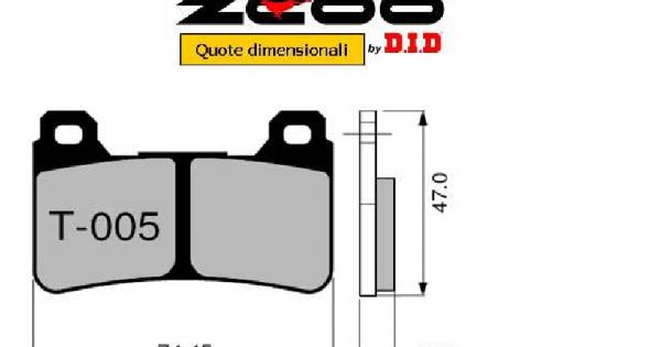 Kit Plaquettes De Frein ZCOO Pour Honda CBR RR 600 2010 (avant) - 2x T005-EX - Neuf Original - Italie