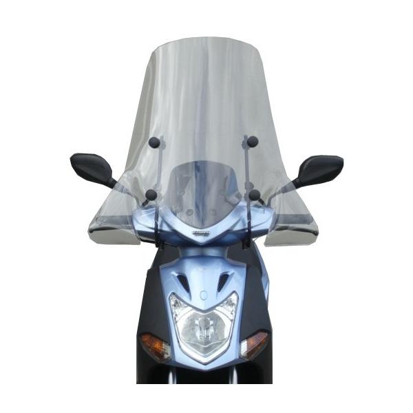 Parabrezza FABBRI SUMMER Grigio Per KYMCO PEOPLE ONE 125 (2013-2019) - Altezza 330mm, Larghezza 460mm, Protezione Antivento Per Scooter