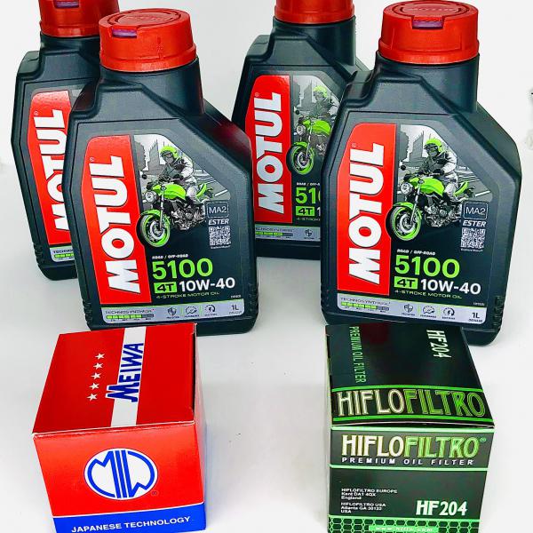 Kit Tagliando Completo Per Honda CBR 600 F (PC41J) Dal 2011 Al 2013 – Olio Motore 4 LT 5100 10W40 + Filtro Olio E Filtro Aria