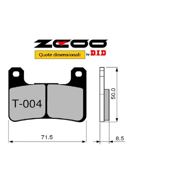 Kit Plaquettes De Frein ZCOO Pour Kawasaki ZX-10R ABS 1000 2018 - Avant - Neuf